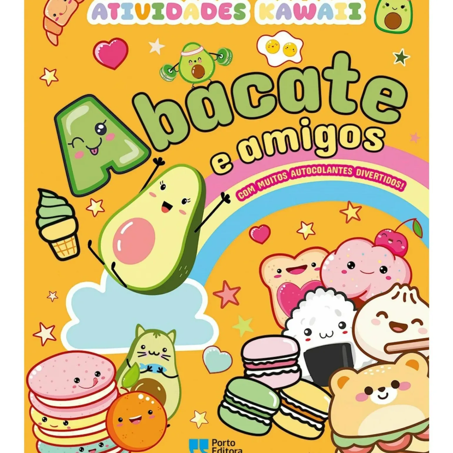 Abacate e Amigos - Atividades Kawaii com Autocolantes