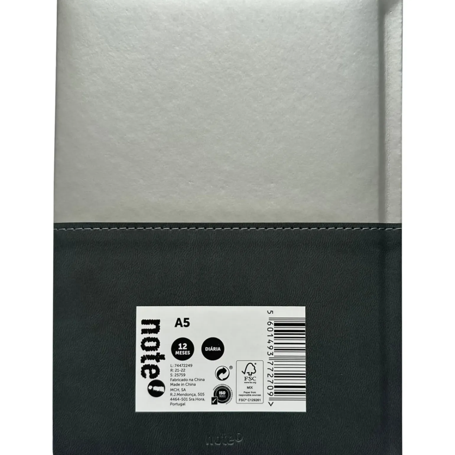 Agenda A5 Bicolor Metalizada Note! (artigo sortido)