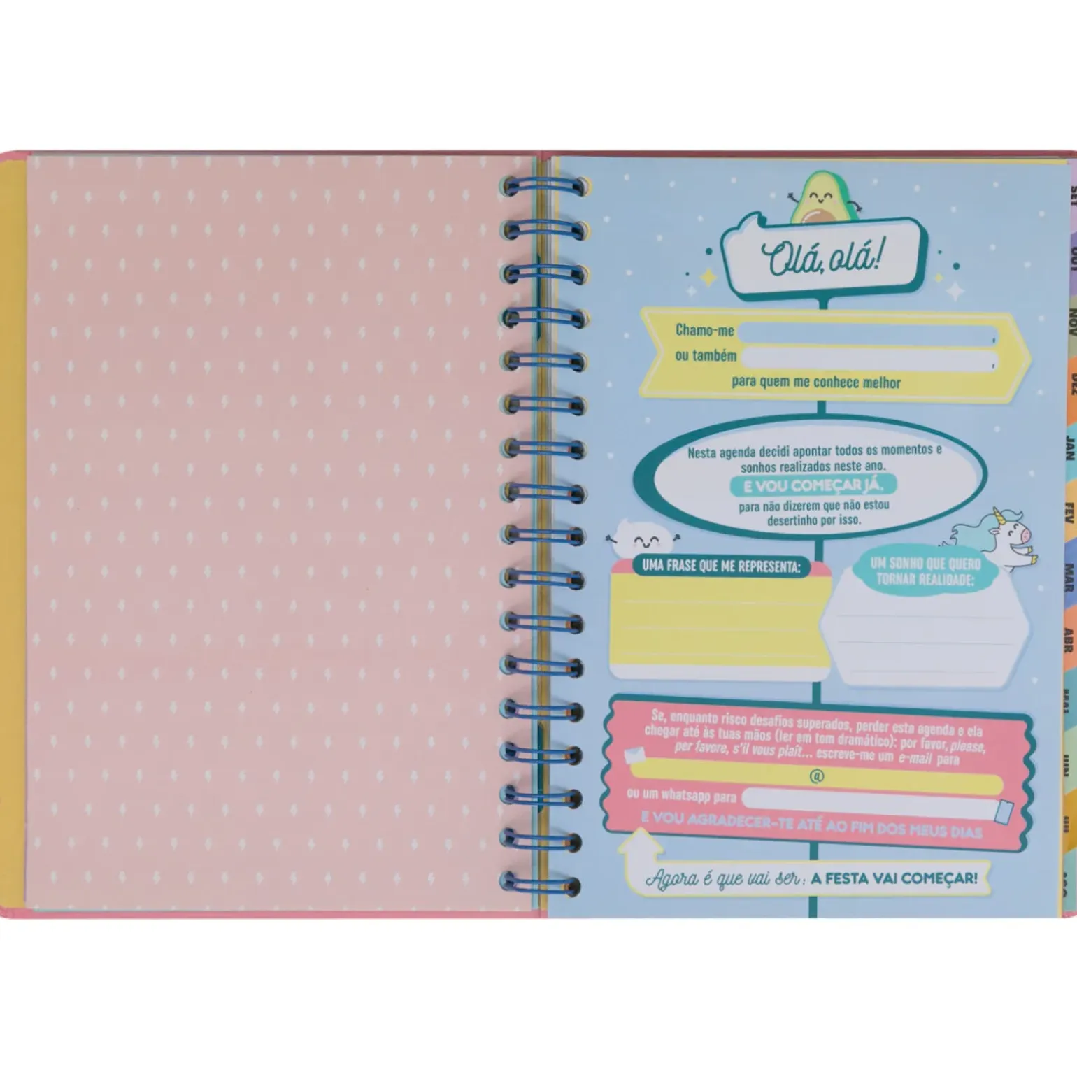 Agenda Wonder 24/25 Semanal Grande - Vou Com Tudo