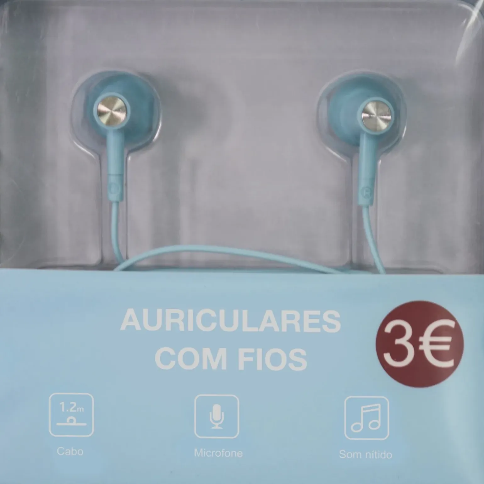 Auriculares Com Fios Aqua Sky