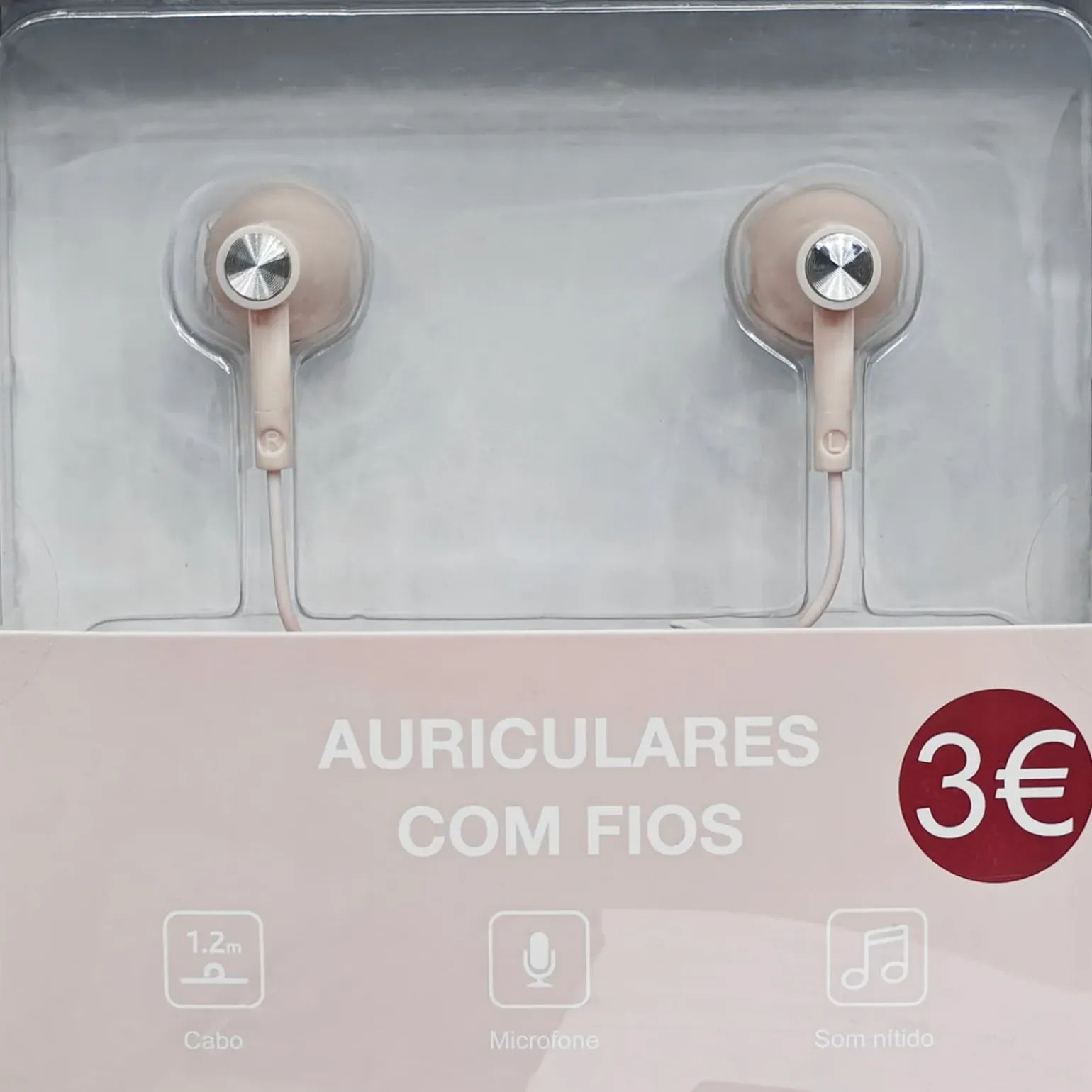 Auriculares com Fios Rosa Fusion