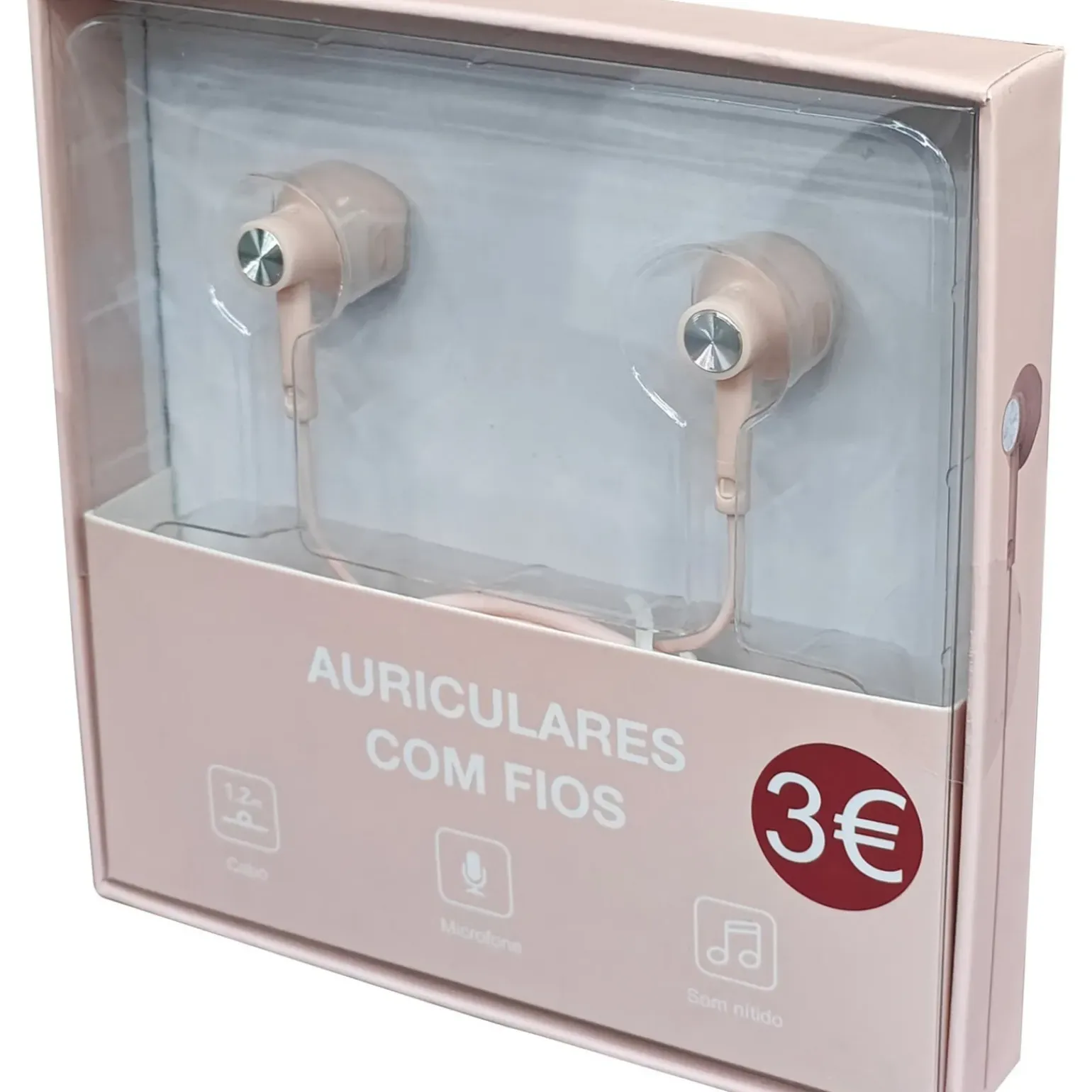 Auriculares com Fios Rosa Fusion