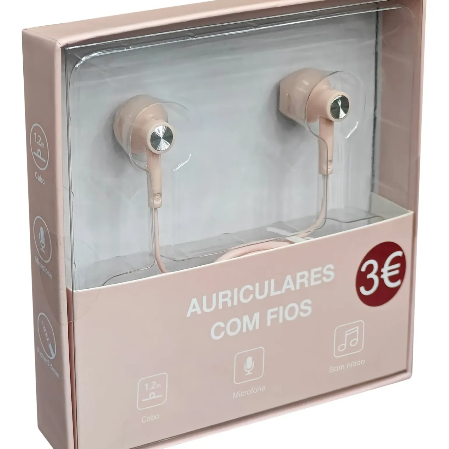 Auriculares com Fios Rosa Fusion