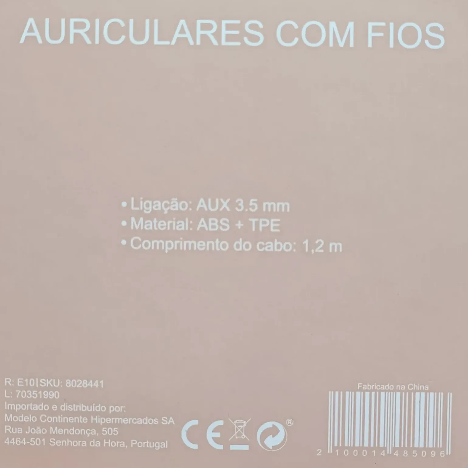 Auriculares com Fios Rosa Fusion