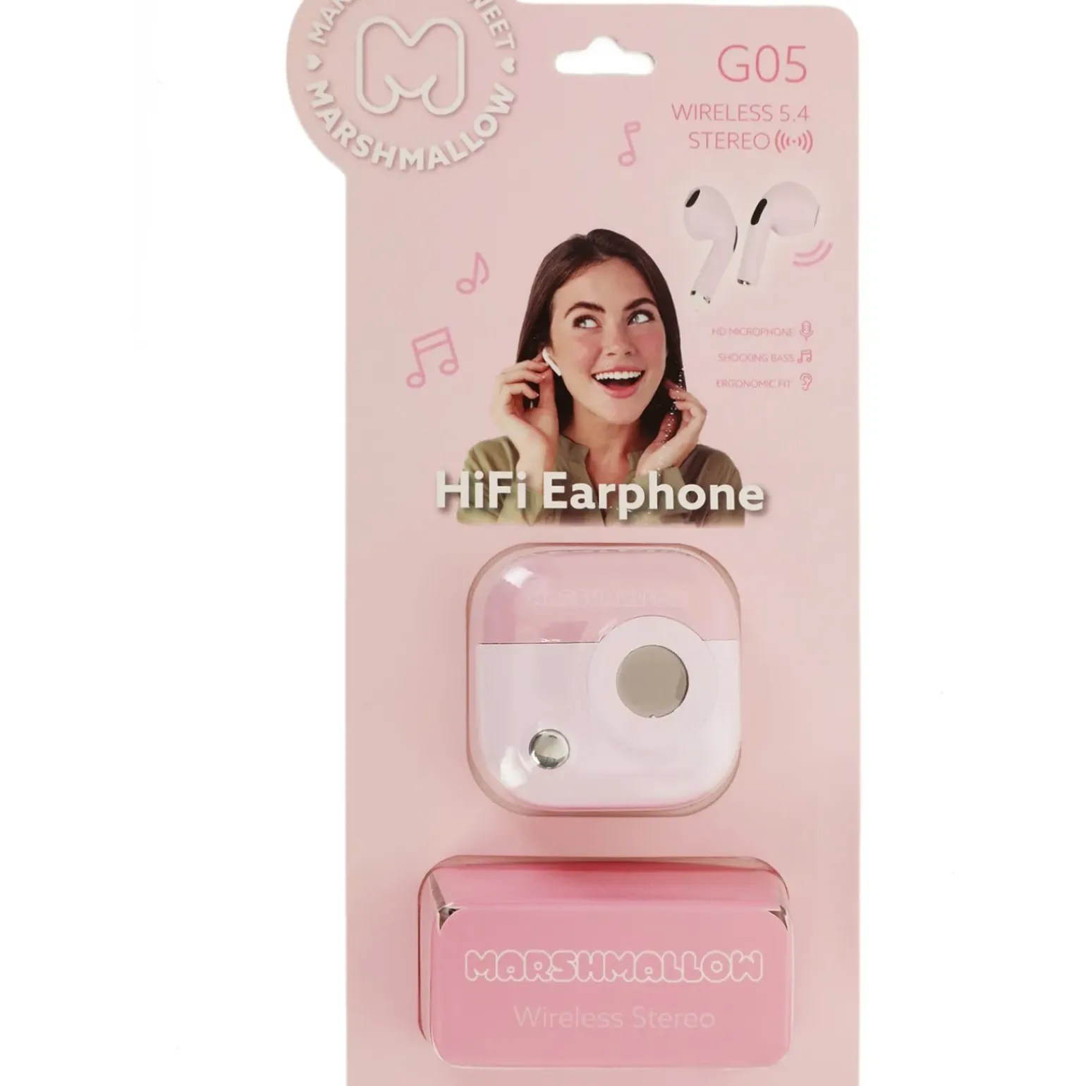 Auriculares Wireless Marshmallow (artigo sortido)