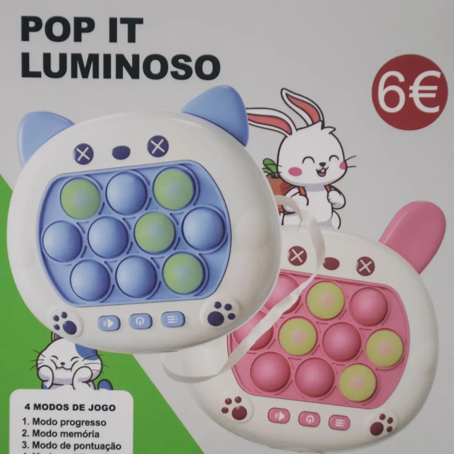 Brinquedo Popit Luminoso