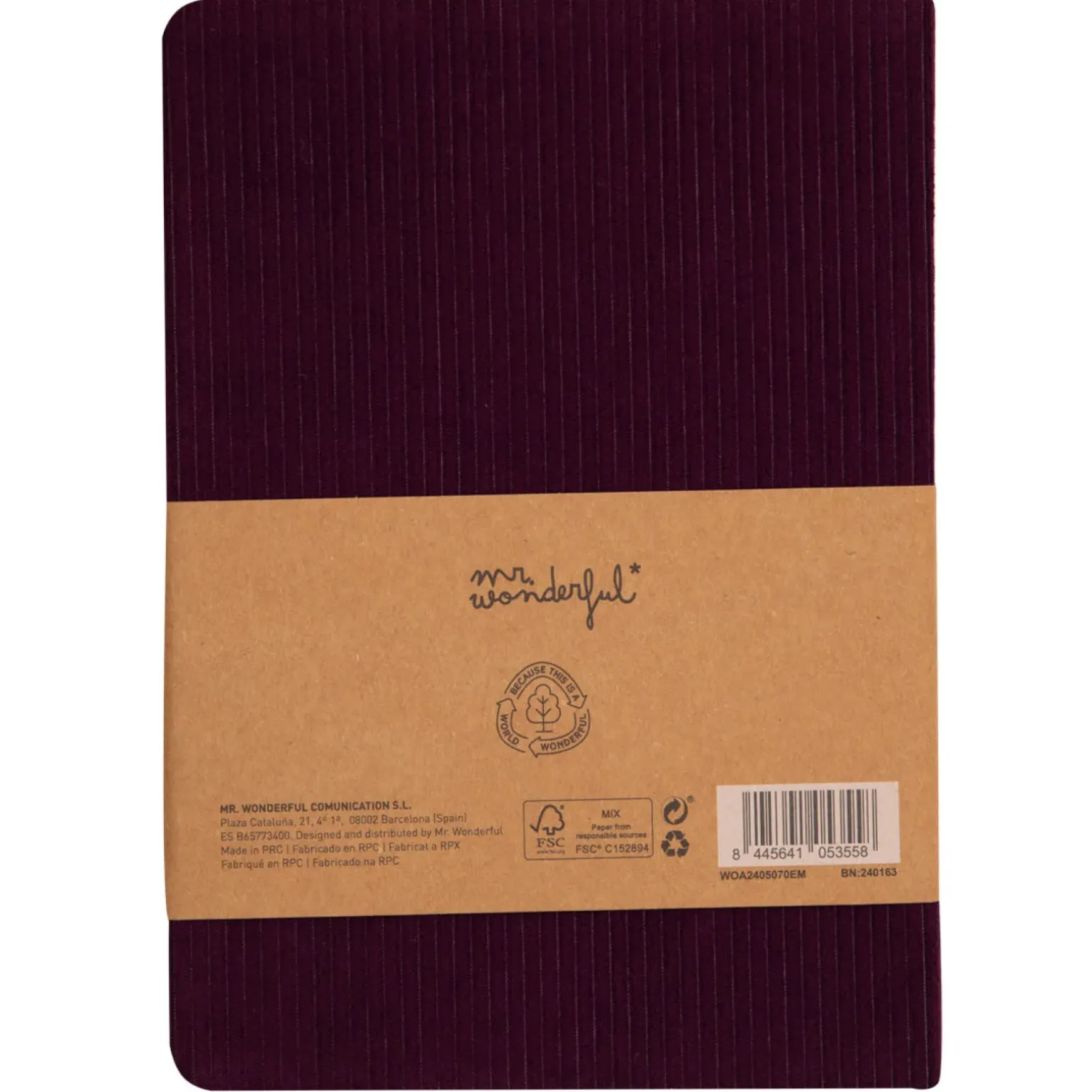 Caderno A5 - Aubergine In The Middle