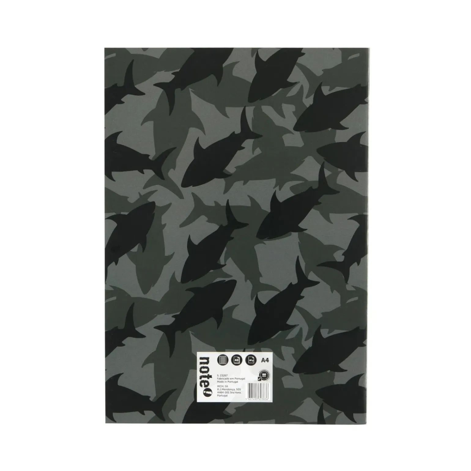 Caderno Agrafado A4 Preto 40 Folhas 60G Beach/Retro