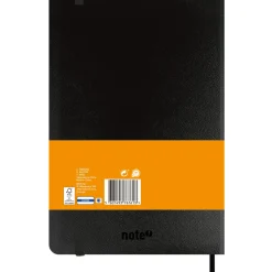Caderno Agrafado B5 Capa dura com Elástico Pautado Preto Note!