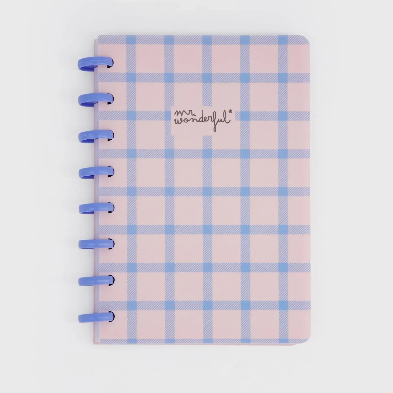 Caderno A5 - Xadrez Azul e Rosa