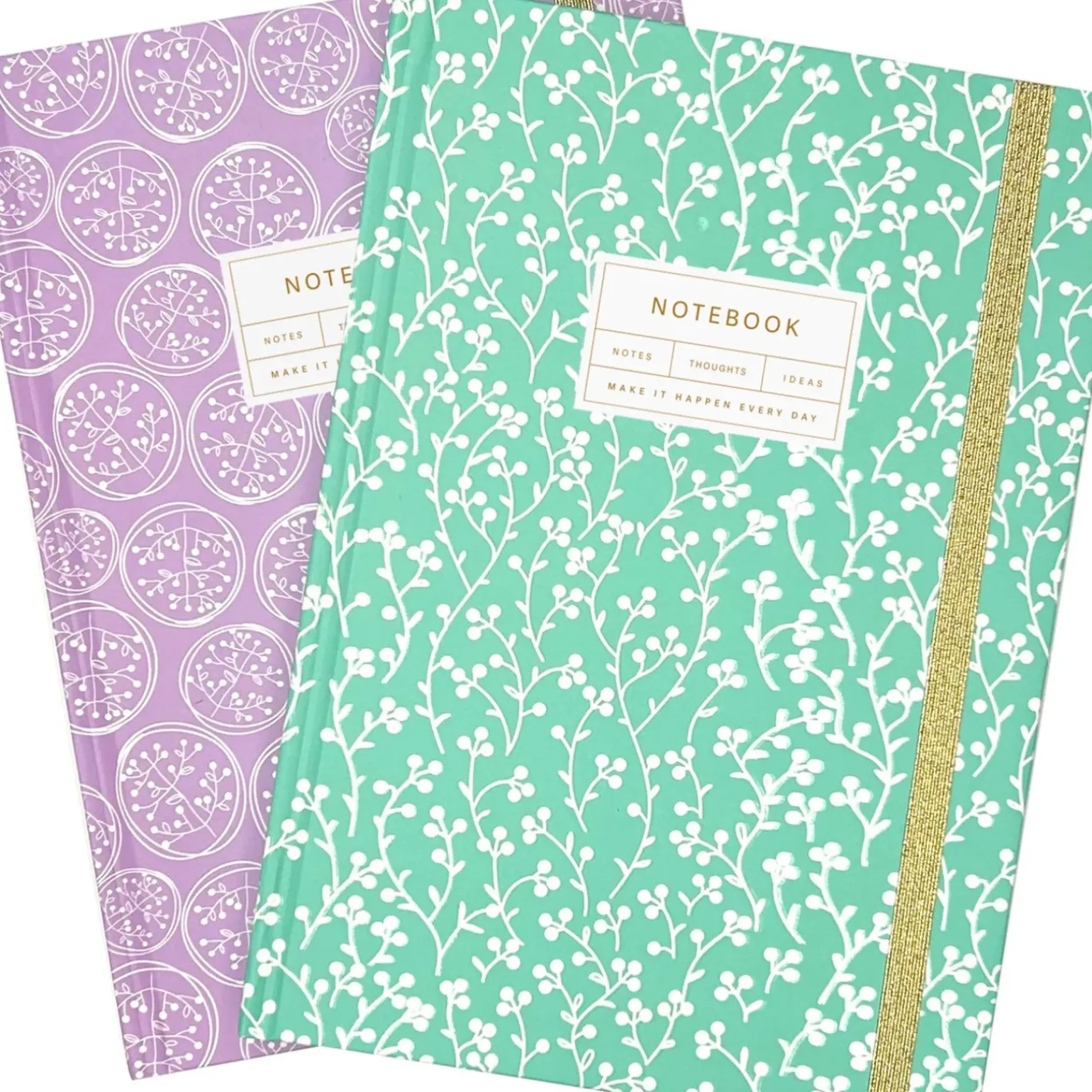 Caderno Espiral A5 Capa Dura Liso 96F com Elástico Bloom