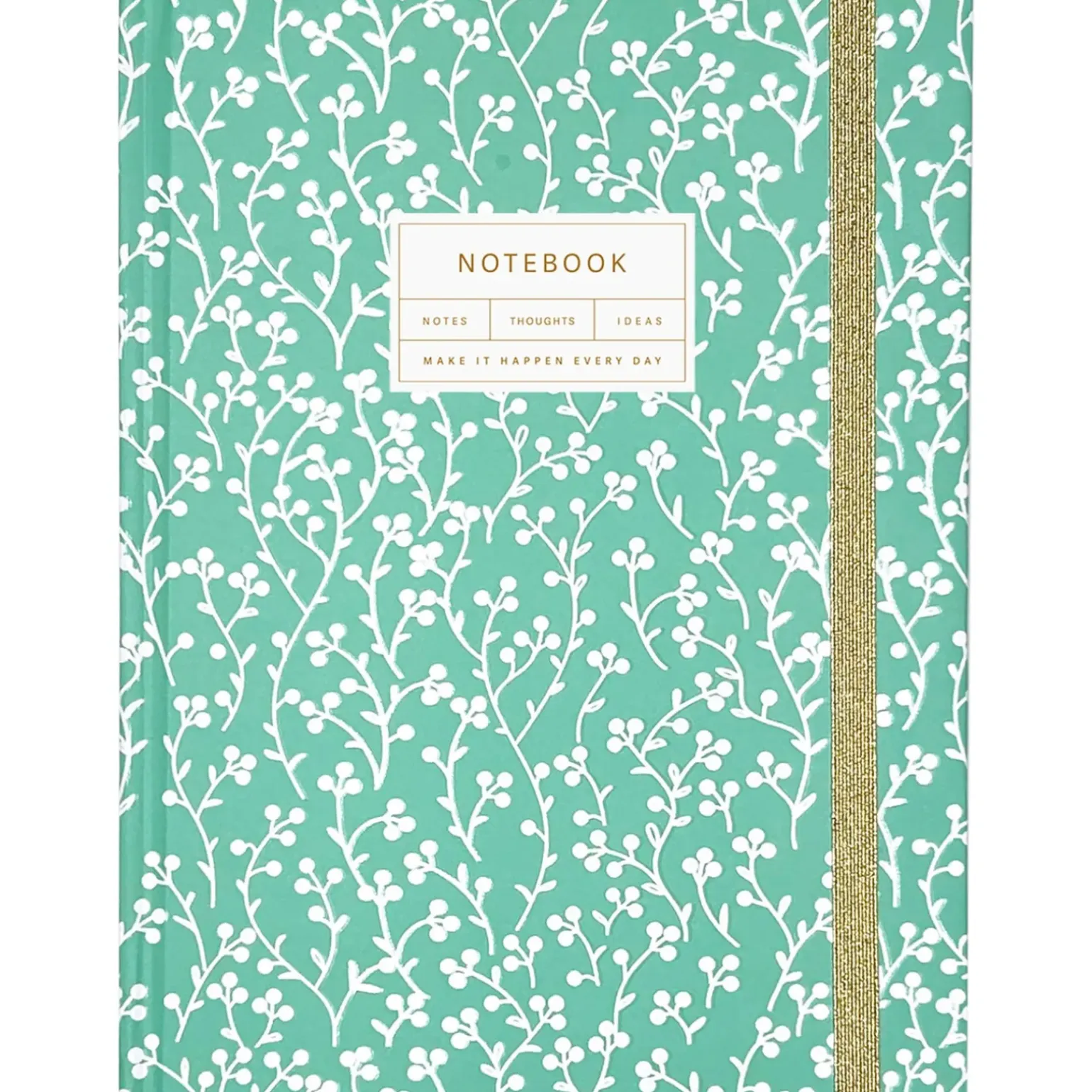 Caderno Espiral A5 Capa Dura Liso 96F com Elástico Bloom