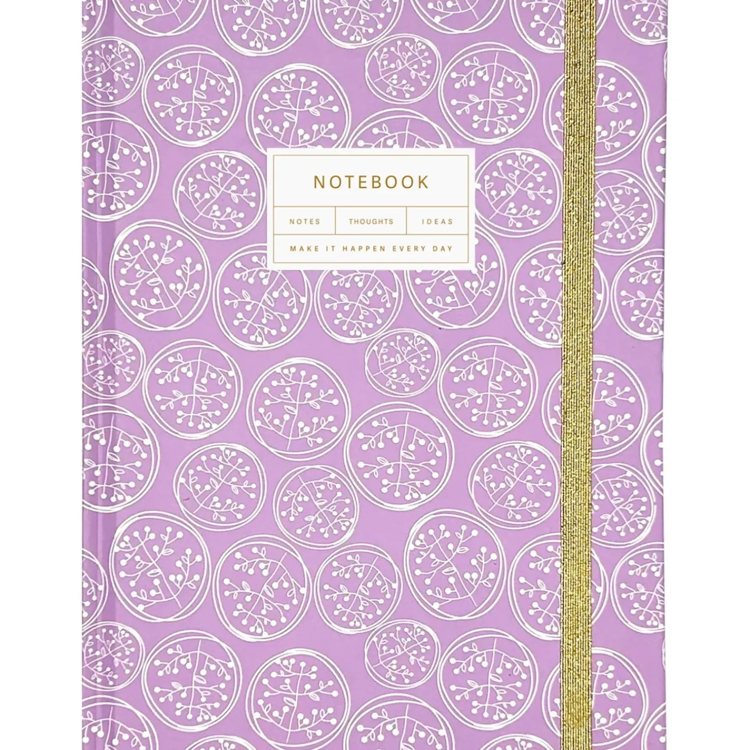 Caderno Espiral A5 Capa Dura Liso 96F com Elástico Bloom
