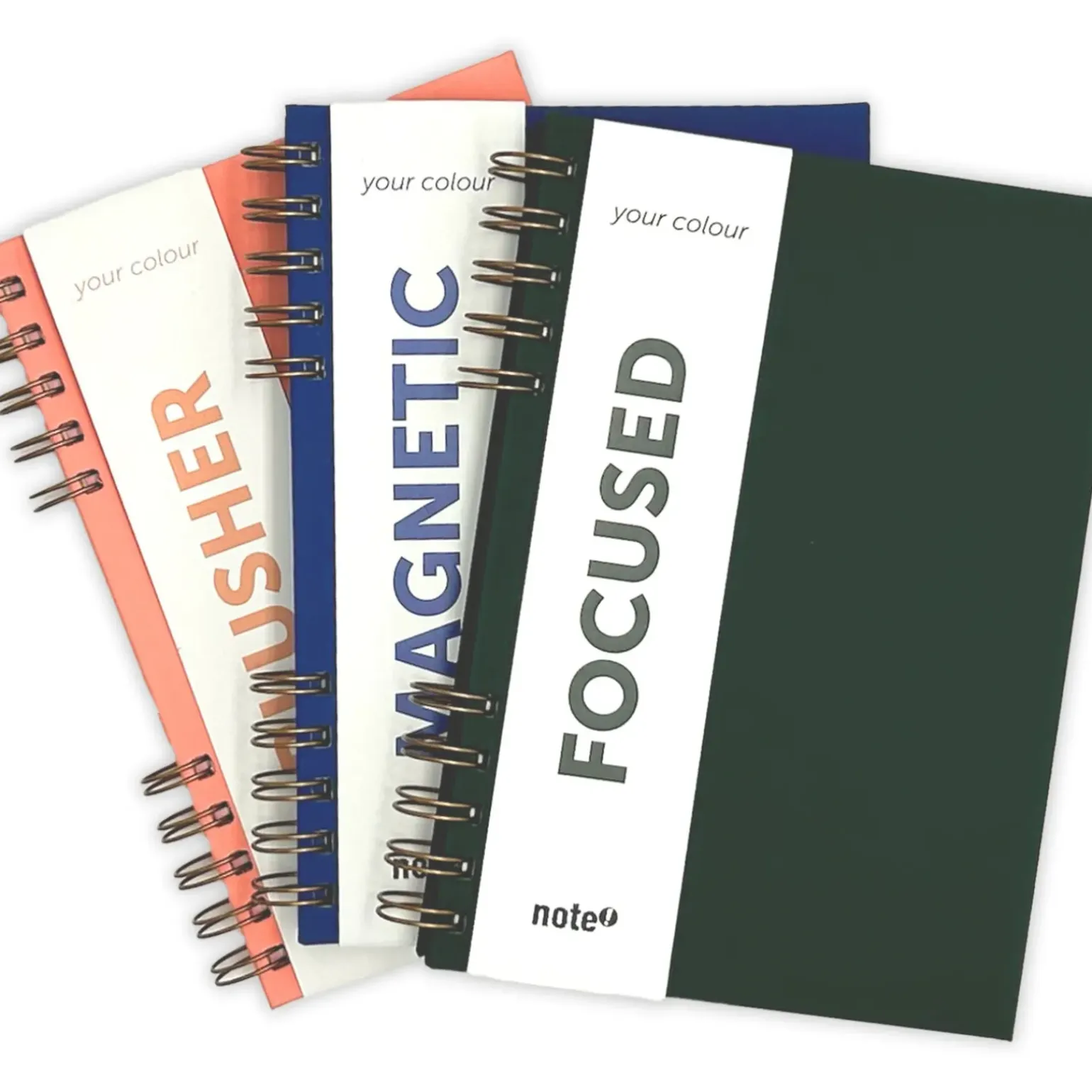 Caderno Espiral A5 Capa Dura Pautado Your Colour Peach Note!