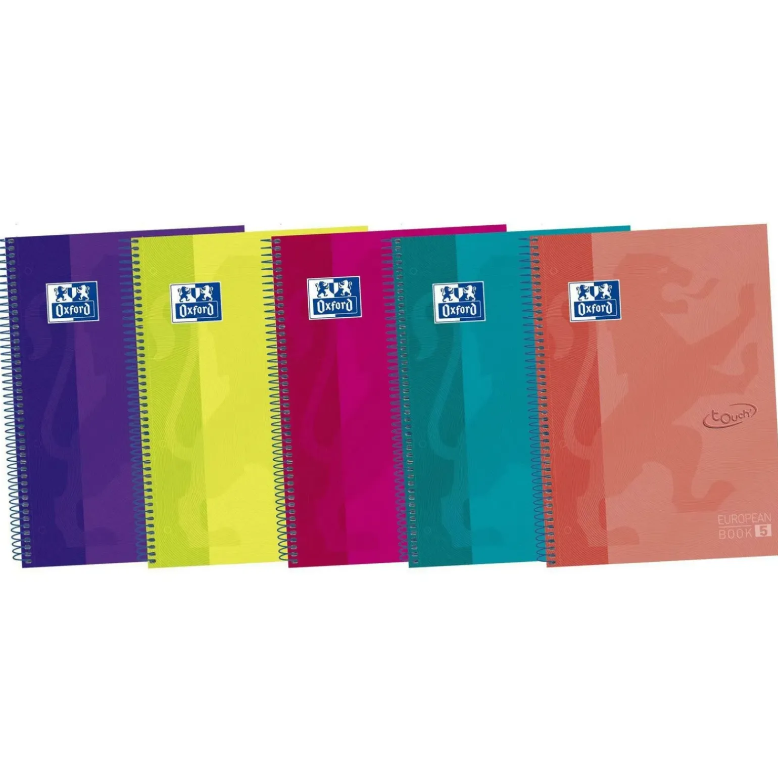 Caderno Espiral A4 120 Folhas 90G Pautado Eurobook 5 Bandas Oxford
