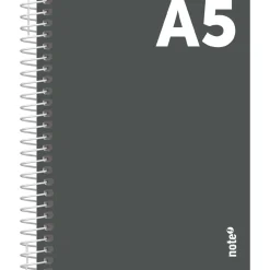 Caderno Espiral A5 80 Folhas 70G Quadriculado Tecnoline Note!