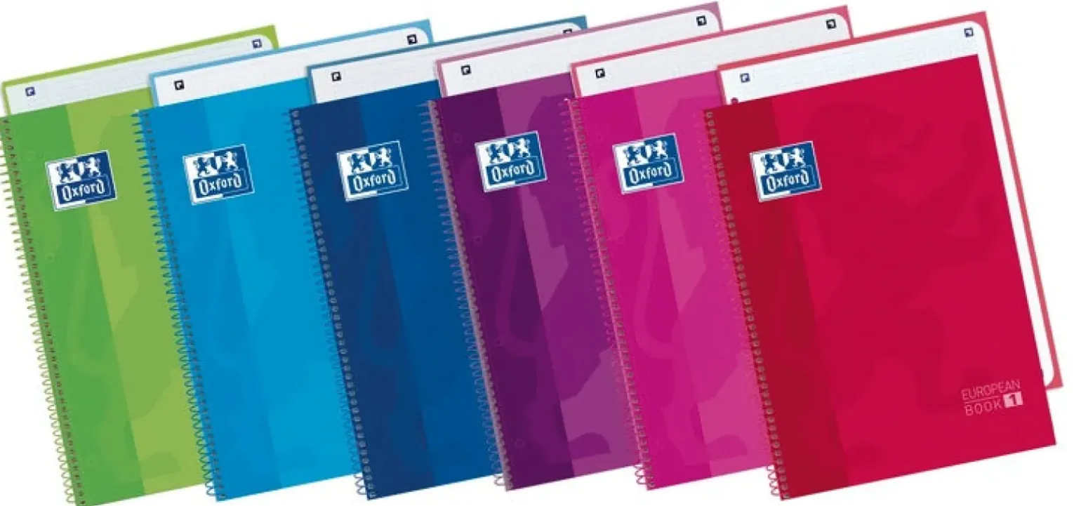 Caderno Espiral A4 Quadriculado 80 Folhas 90G Eurobook Oxford