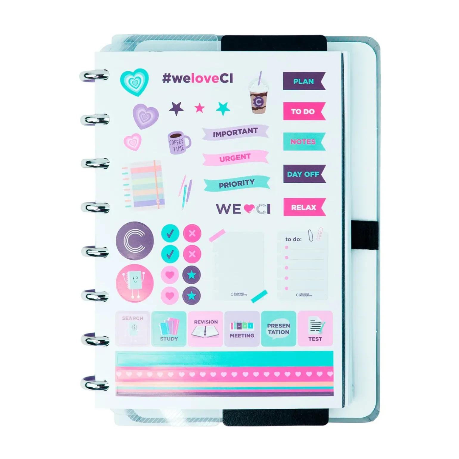 Caderno Inteligente A5 Cinza Love
