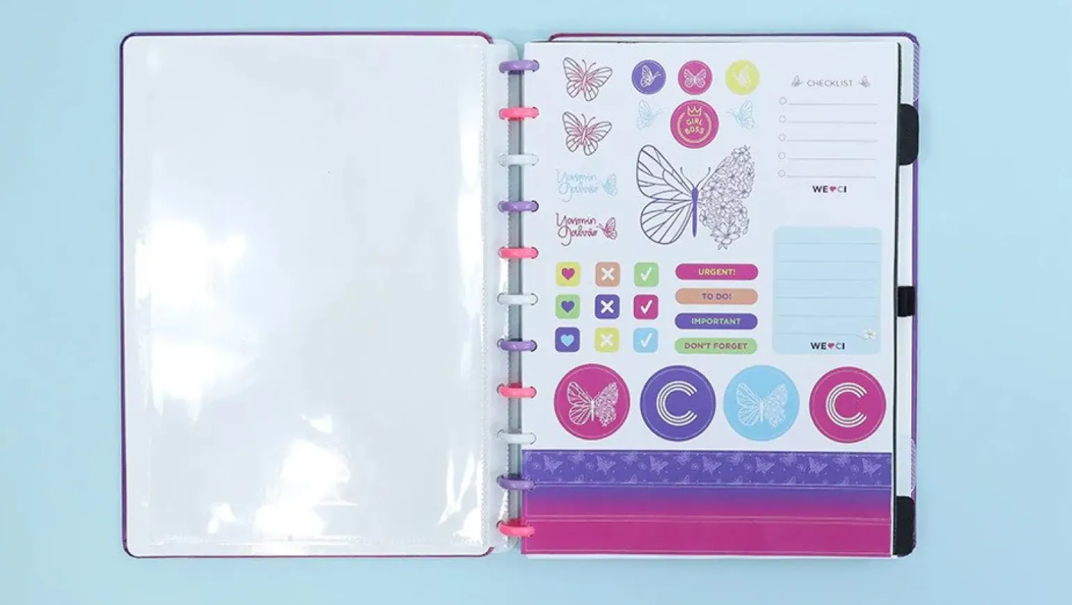Caderno Inteligente Espiral A5 Ultraviolet by Yasmin Galvão