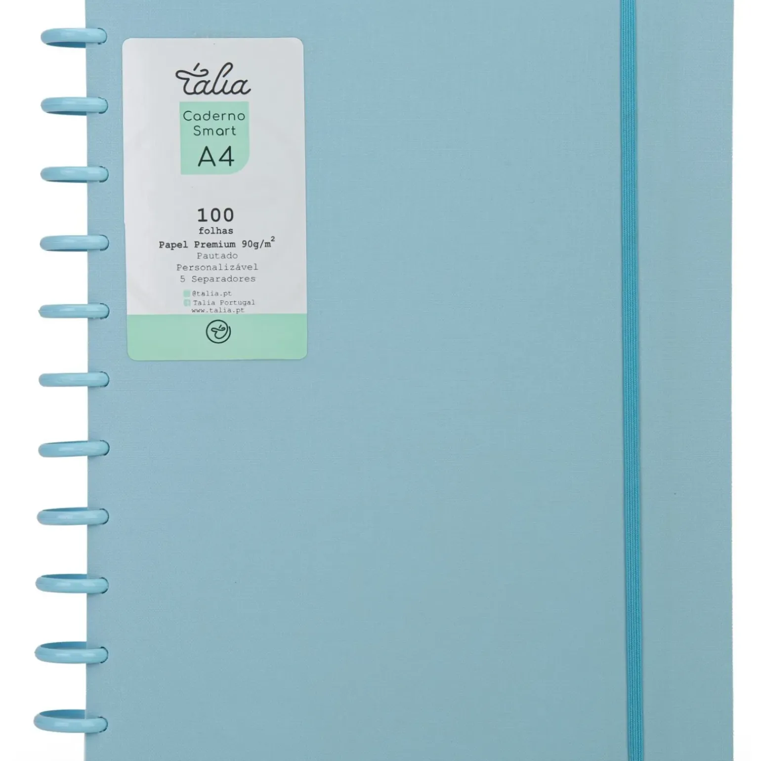 Caderno Smart A4 com Elástico 100 Folhas Artic Ice Talia