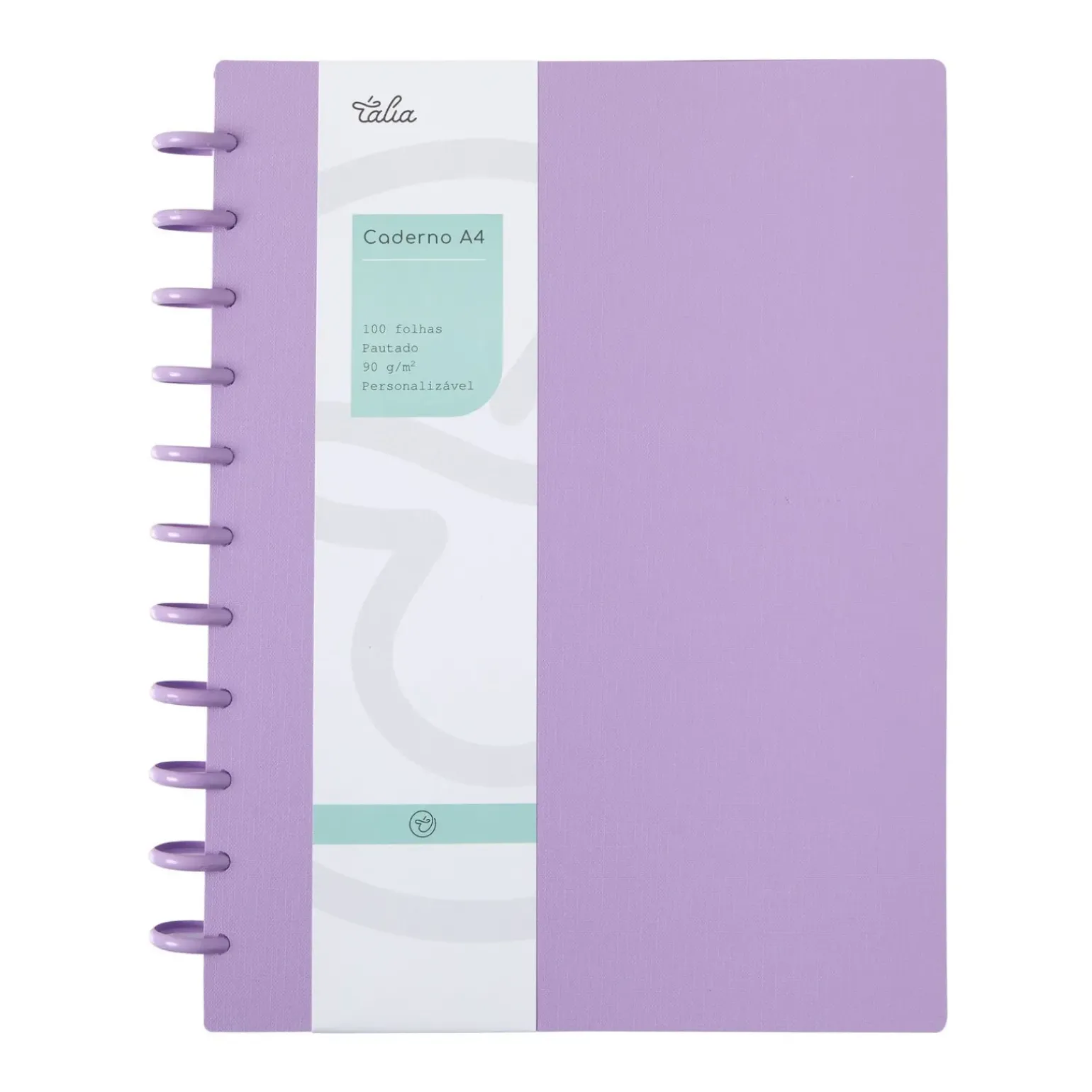 Caderno Smart A4 Pautado 100 folhas Lavanda Talia