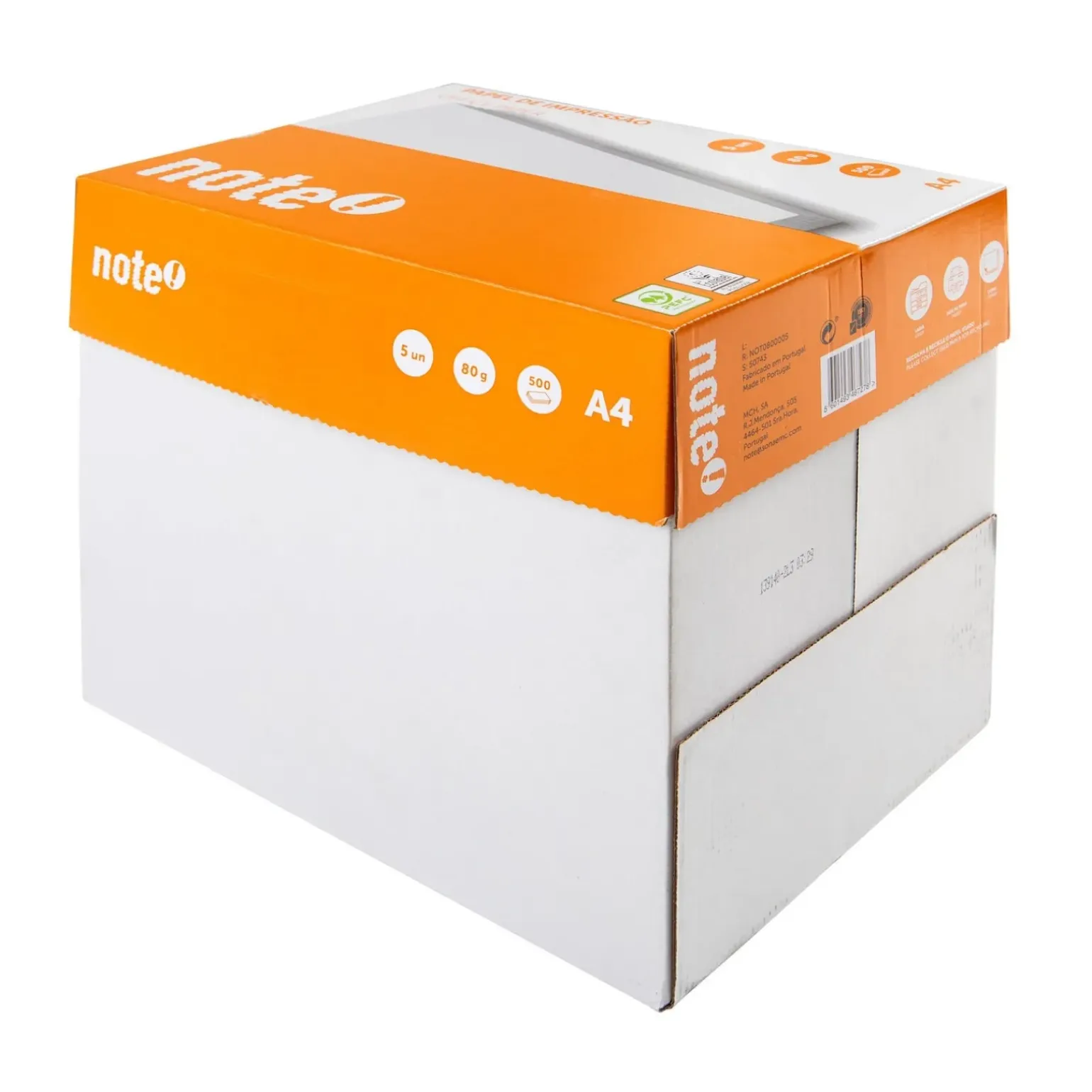 Caixa de 5 Resmas de Papel de Impressão A4