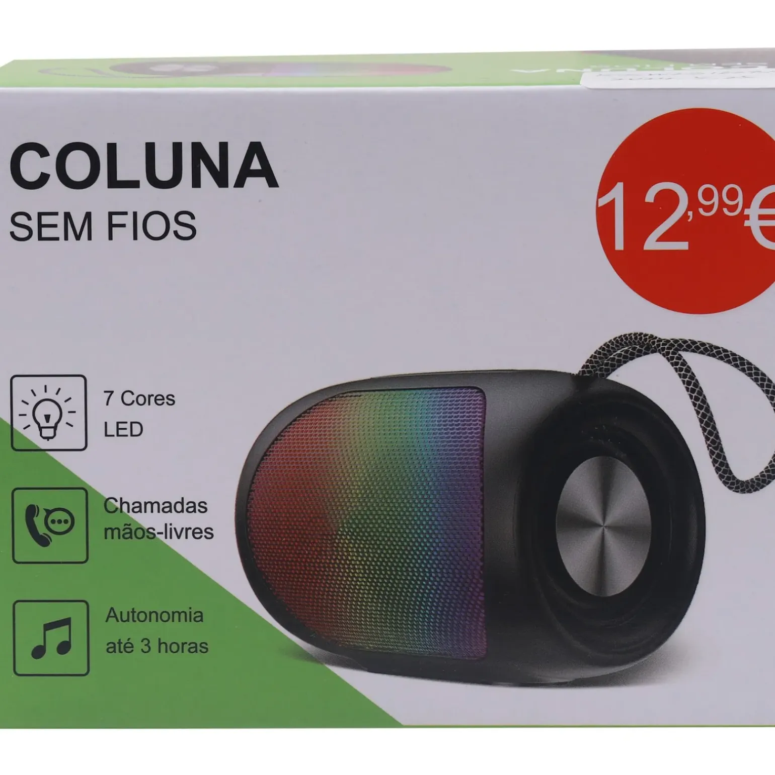 Coluna Sem Fios 3W Bluetooth 5.0