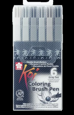 Conjunto de 6 Marcadores Sakura Koi Coloring Brush