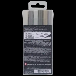 Conjunto de 6 Marcadores Sakura Koi Coloring Brush
