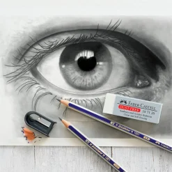 Conjunto 2 Lápis HB + Afia + Borracha Faber Castell