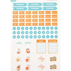 Conjunto Stickers 12 Folhas Talia