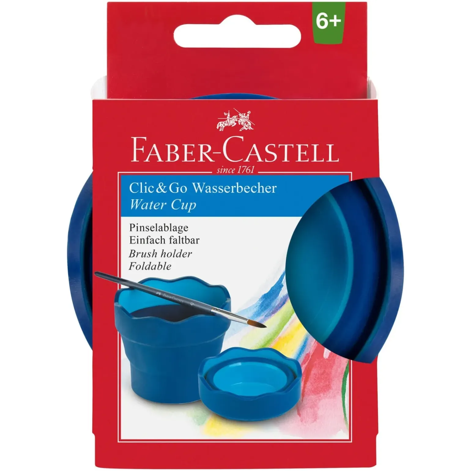 Copo Lava Pincéis Azul Faber Castell