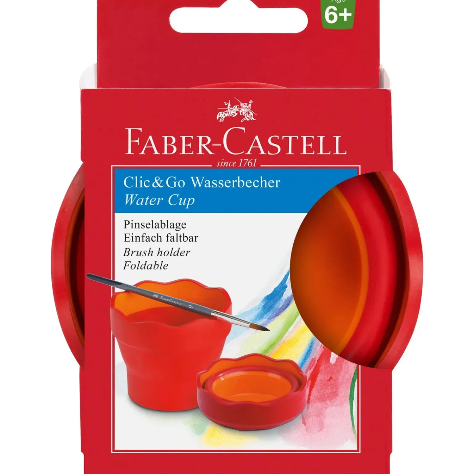 Copo Lava Pincéis Vermelho