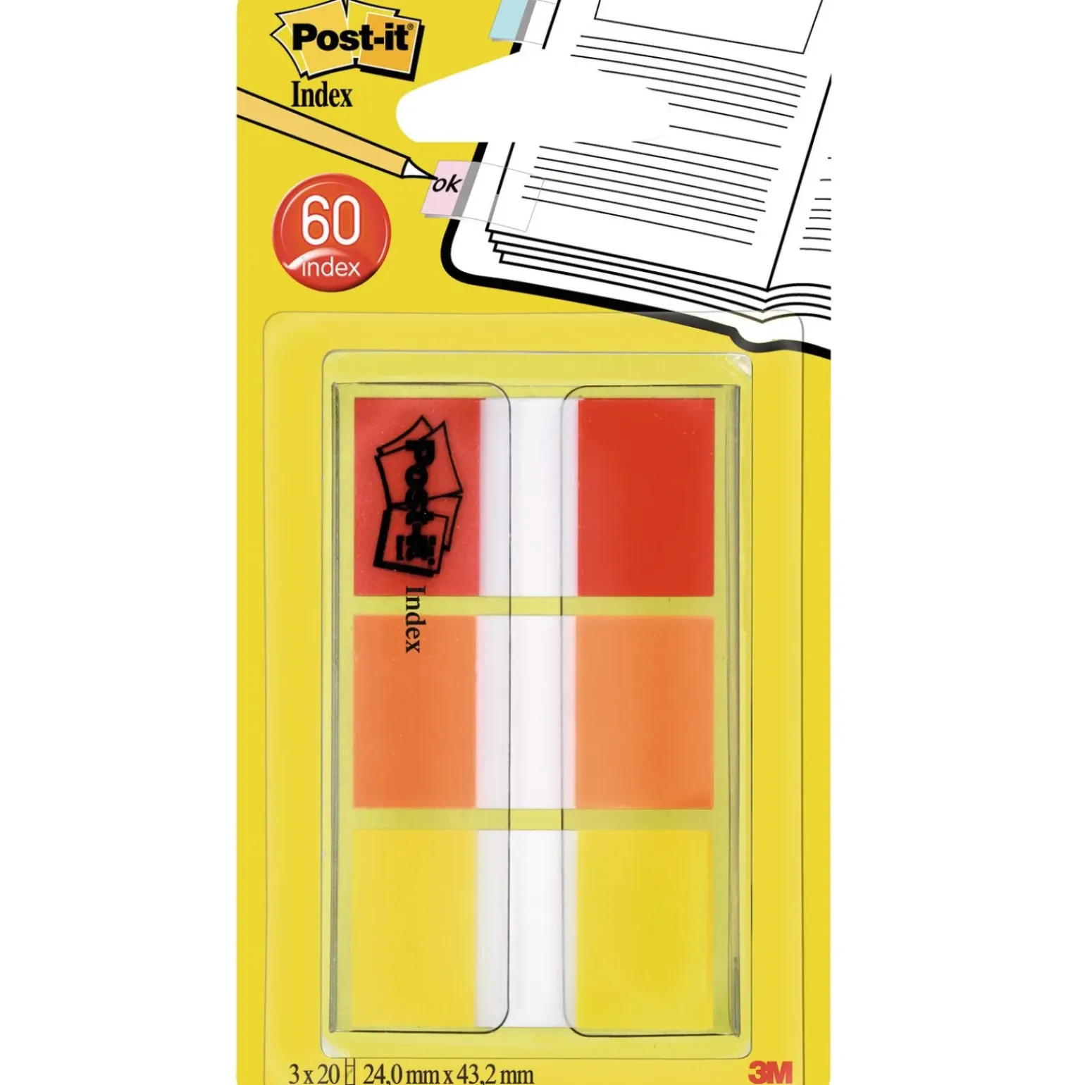 Dispensador com Sinalizadores Index 3 Cores Post It