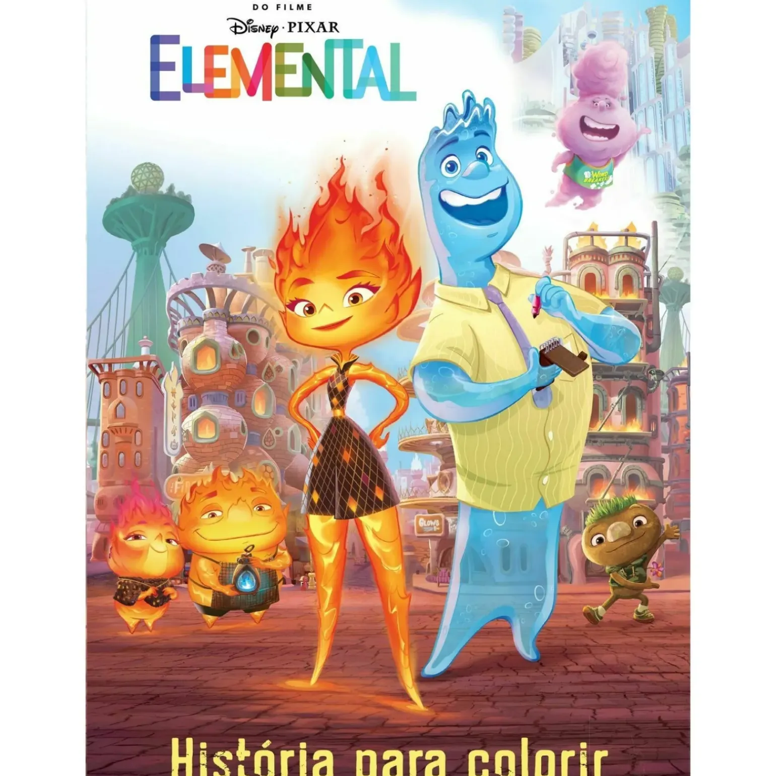 Elemental: História para Colorir