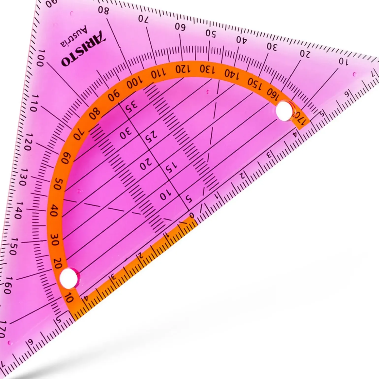 Esquadro Geométrico 16Cm Geoflex Rosa Aristo
