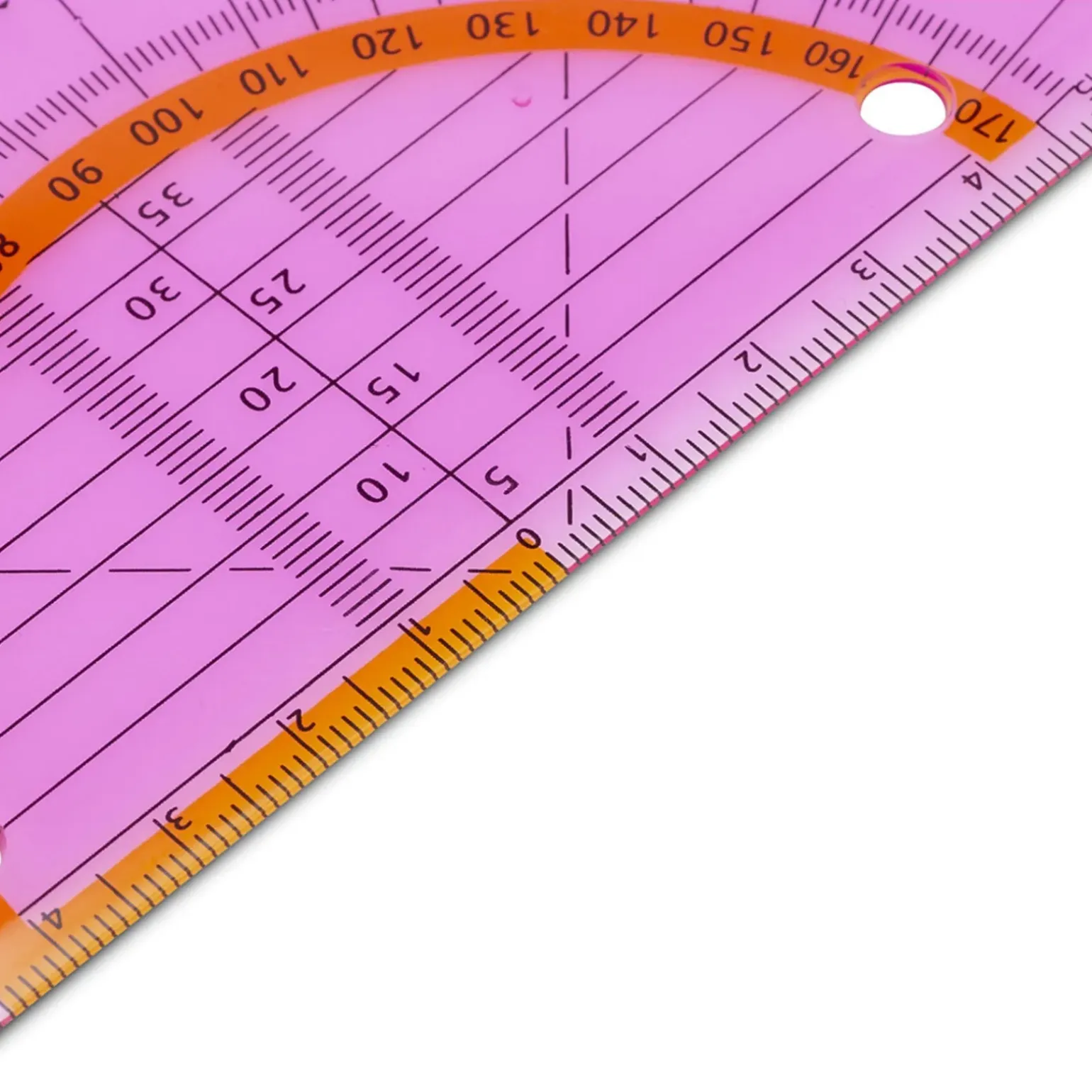 Esquadro Geométrico 16Cm Geoflex Rosa Aristo