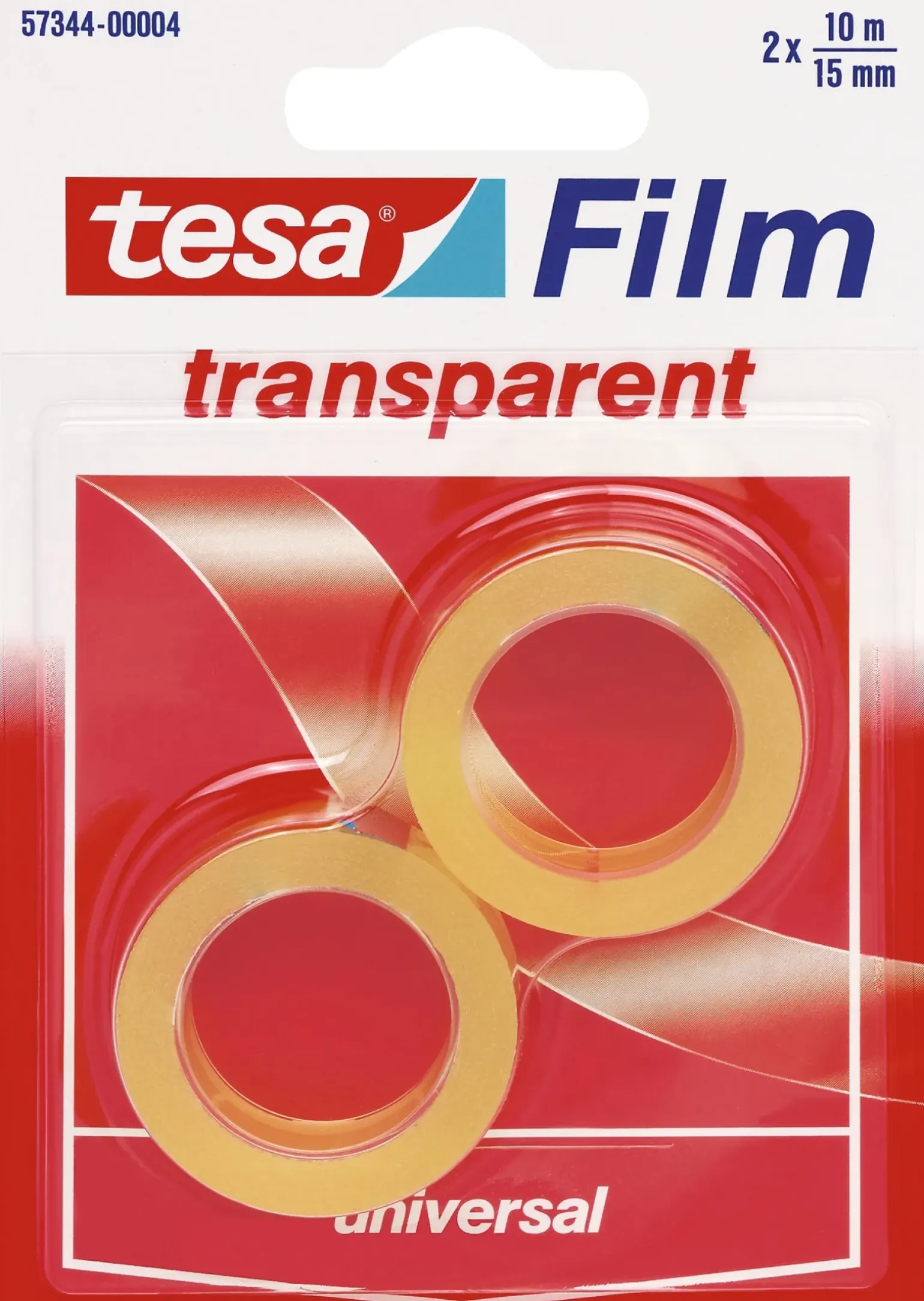 Fita Cola Transparente 10m x 15mm 2 unidades Tesa