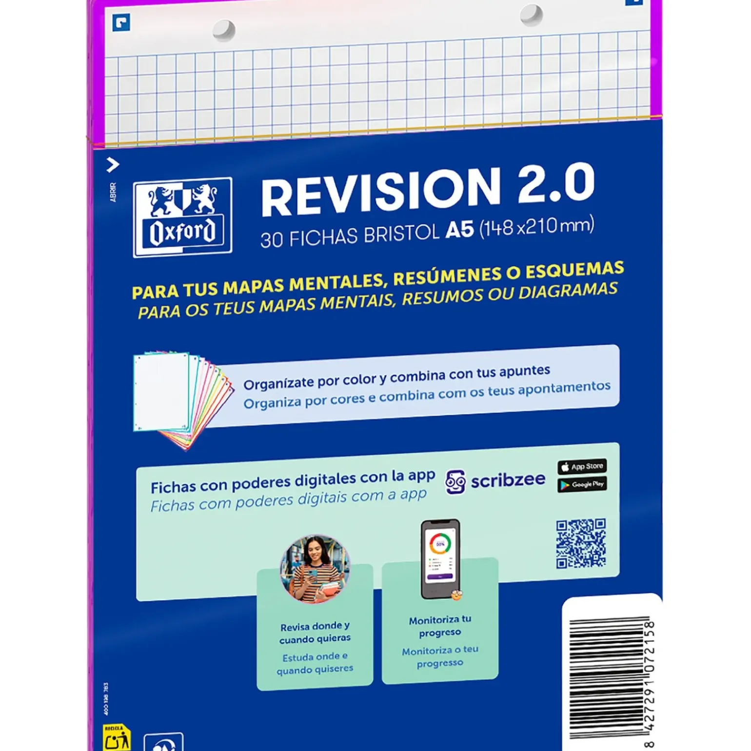 Flashcards 2.0 A5 30 Folhas Lilás Oxford