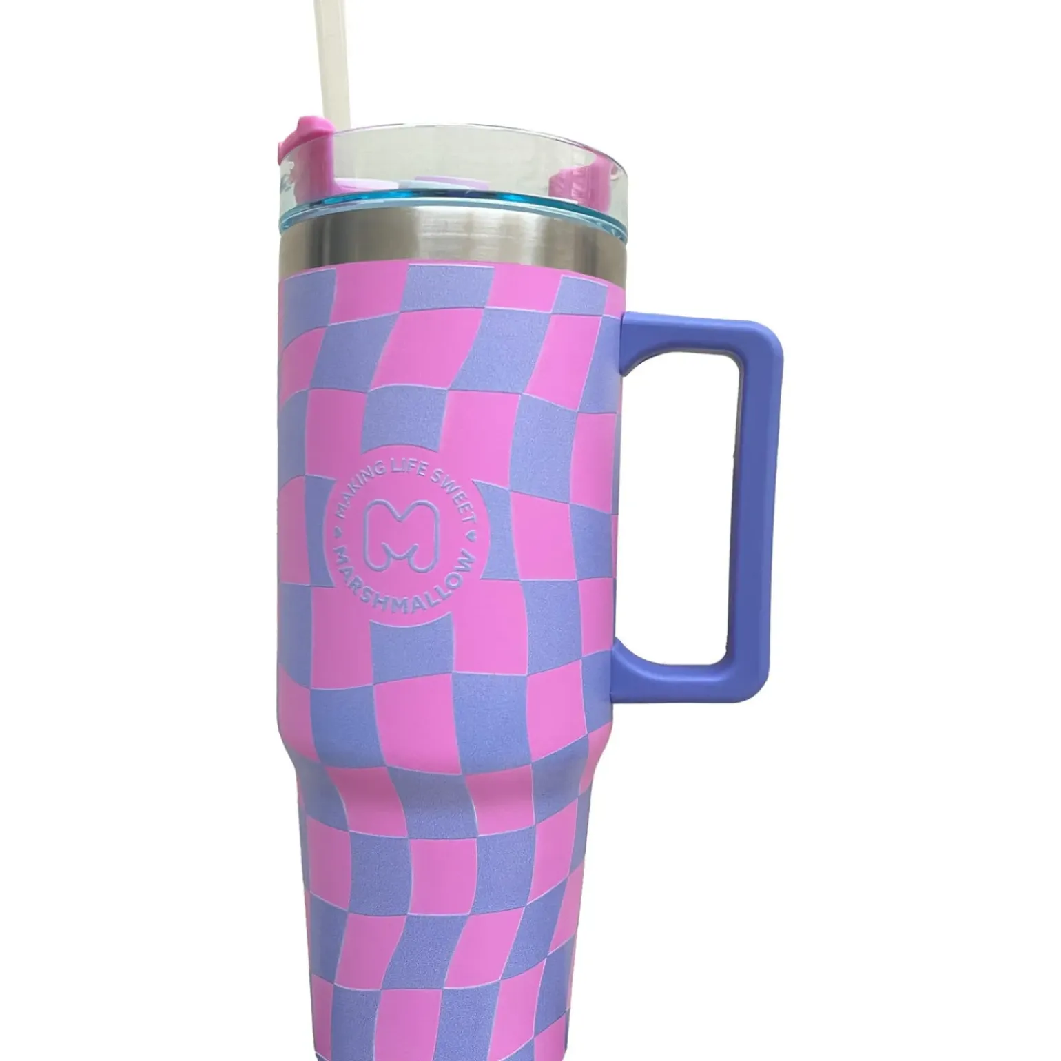 Garrafa 900Ml Smiley Chess Marshmallow
