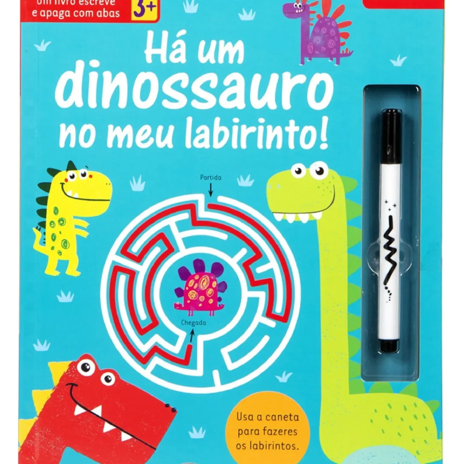 Há um Dinossauro no Meu Labirinto! - Um Livro Escreve e Apaga com Abas