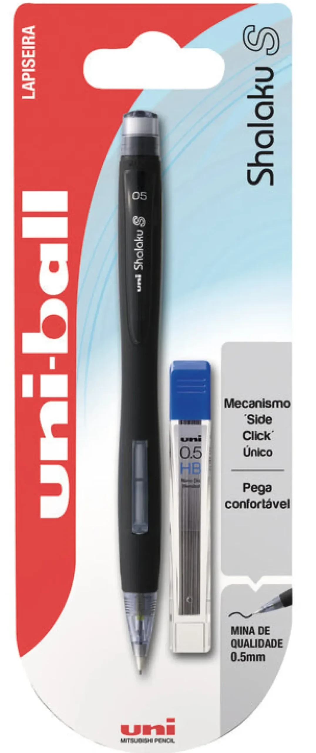 Lapiseira Shalaku 0.5mm com Minas Uni-Ball
