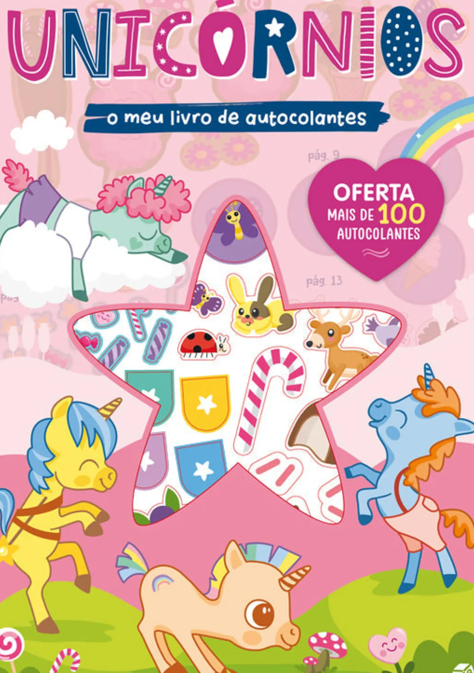Livro de Atividades Autocolantes Balão Unicórnios de Stuart Lynch
