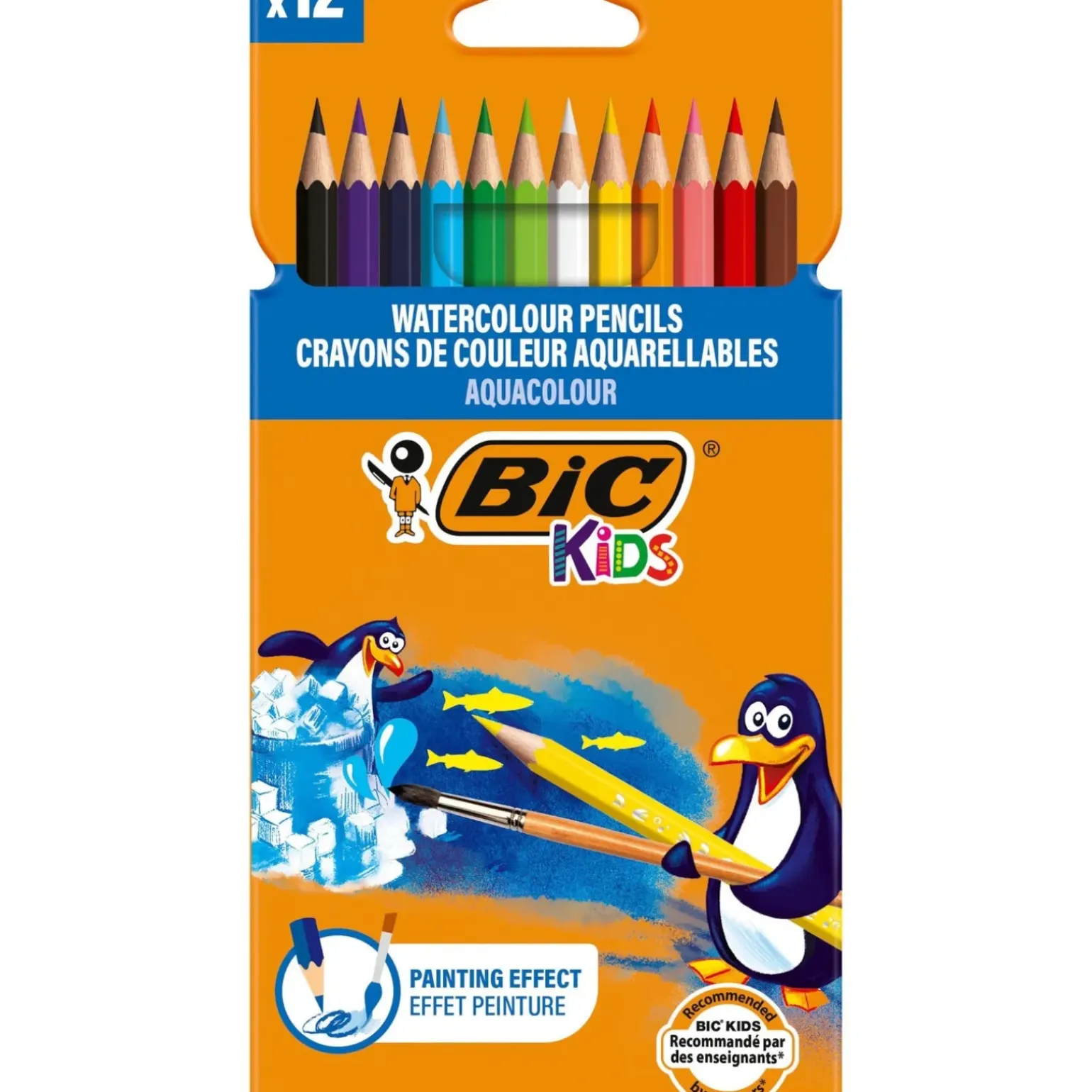 Lápis Cor Aquacouleur Bic Kids 12Unidades