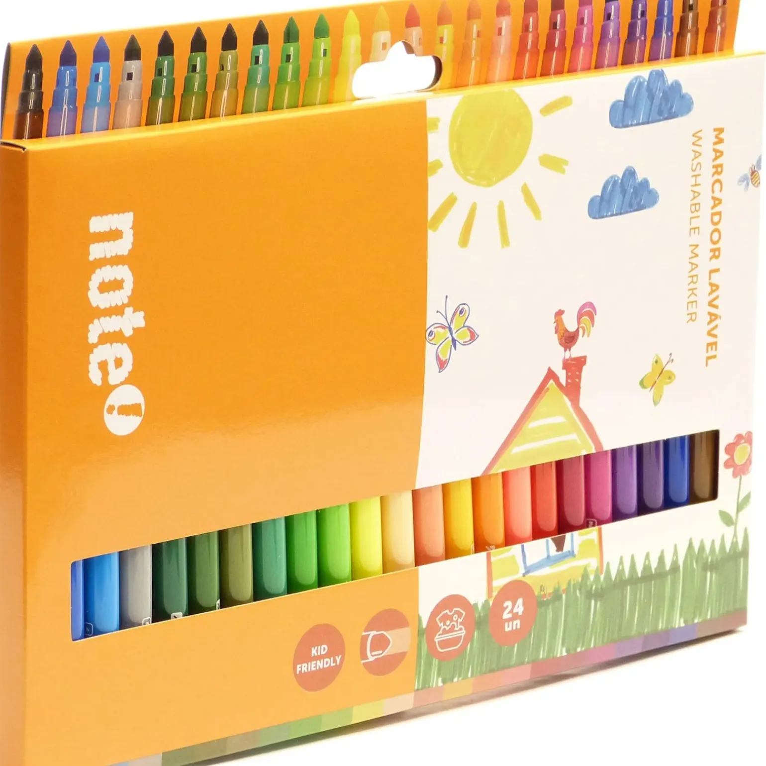 Marcadores Colorir Lavaveis 24 Unidades Note!