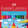 Marcadores de Colorir Finos 12 unidades Faber Castell