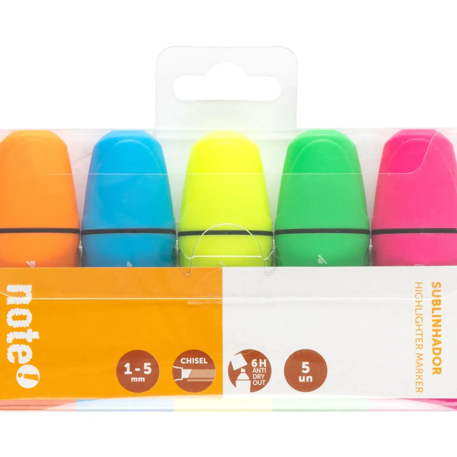 Marcadores Mini Fluorescentes 5 unidades Note!