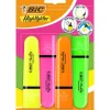 Marcador Fluor Flat Sortido Neon 4 Unidades Bic