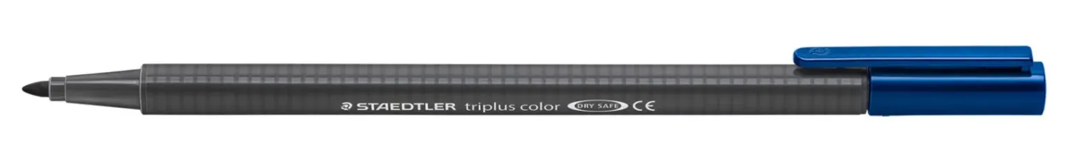 Marcador Ponta Fibra Triplus Cinza