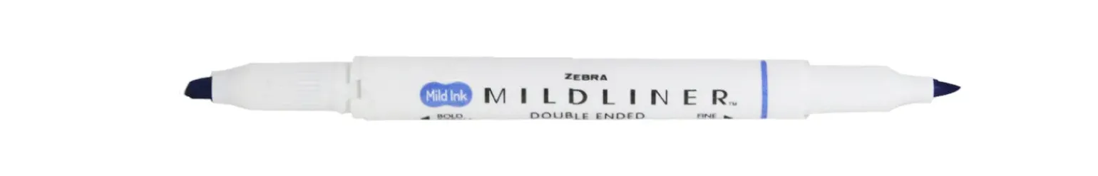 Marcador 2 Pontas Cool + Refined Azul Escuro Zebra